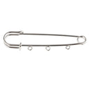 10 Pieces Safety Pins Fastening Clothing Sewing Jewelry Brooch Pin with 3 Loops for Dangle Drop Accessories