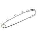 10 Pieces Safety Pins Fastening Clothing Sewing Jewelry Brooch Pin with 3 Loops for Dangle Drop Accessories