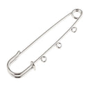 10 Pieces Safety Pins Fastening Clothing Sewing Jewelry Brooch Pin with 3 Loops for Dangle Drop Accessories