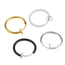 4 Pieces Non-Piercing Clip On Earrings Nose Alloy Ring Body Jewelry Hoop