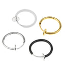 4 Pieces Non-Piercing Clip On Earrings Nose Alloy Ring Body Jewelry Hoop