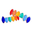 Colorful Glossy Hip Hop Sharp Teeth Grill Hollowen Accessories Gold Plated