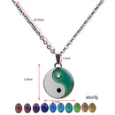 Tai Chi Gossip Shaped Color Change Mood Pendant Necklace Emotion Jewelry