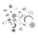 Pack Sun Moon Star Charm Pendant For DIY Necklace Bracelet Jewelry Making
