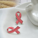 Pink Enamel Breast Cancer Awareness Charity Ribbon Brooches Pins Silver Edge