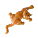 Lovely Women Men Naughty Funny Enamel Yellow Cat Brooch Pin Kittens Collar Lapel Corsage Animal Pet Ornaments