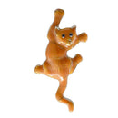 Lovely Women Men Naughty Funny Enamel Yellow Cat Brooch Pin Kittens Collar Lapel Corsage Animal Pet Ornaments