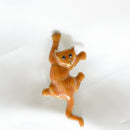 Lovely Women Men Naughty Funny Enamel Yellow Cat Brooch Pin Kittens Collar Lapel Corsage Animal Pet Ornaments