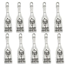 20 Pieces Wine Beer Pendant Mini Beads Charms with Sweet Wine Bottle Crafts Jewelry Dangle Findings