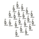 20 Pieces Wholesale Mini Biology Science Microscope Pendant Beads Crafts Party Club Costume Jewelry Findings
