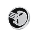 Brass Plated Round Shape Punisher Symbol Brooch Comic Movie Theme Lapel Pin