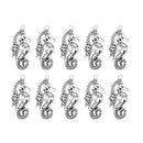 10 Pieces Sea Horse Antique Charms Pendant 3.5x1.7cm for Necklace Bag Dangle DIY Findings Craft Keyring