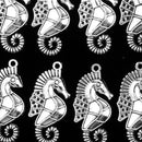 10 Pieces Sea Horse Antique Charms Pendant 3.5x1.7cm for Necklace Bag Dangle DIY Findings Craft Keyring