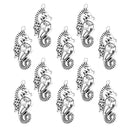 10 Pieces Sea Horse Antique Charms Pendant 3.5x1.7cm for Necklace Bag Dangle DIY Findings Craft Keyring