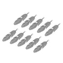 10 Pieces Vintage Metal Alloy Leaf Feathers Charms Pendant for Necklace Bag Keyring Findings Craft