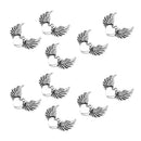 10 Pieces Angel Wings Love Heart Pendant Charms for Earring Bracelet DIY Making Craft Beads Findings