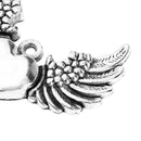10 Pieces Angel Wings Love Heart Pendant Charms for Earring Bracelet DIY Making Craft Beads Findings