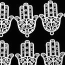 10 Pieces Alloy Hollow Palm Charms Pendant For Jewelry Making Accessories