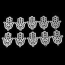 10 Pieces Alloy Hollow Palm Charms Pendant For Jewelry Making Accessories