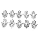 10 Pieces Alloy Hollow Palm Charms Pendant For Jewelry Making Accessories