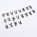 20 Pieces Pack Vintage Owl Bird Pendant Beads 2.2x1.8cm Jewelry Making Accessory for Necklace Earring Dangle