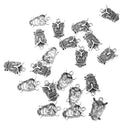20 Pieces Pack Vintage Owl Bird Pendant Beads 2.2x1.8cm Jewelry Making Accessory for Necklace Earring Dangle