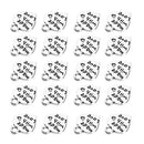 20 Pieces Pack Made with Love Carving Heart Charms Pendant Earring Bracelet Dangle Beads DIY Findings Accessories