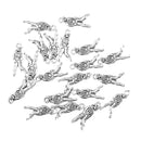 20 Pieces Stylish Zombie Charm Halloween Pendants Jewelry Making 2.6X1cm Beads Craft Bag Keyring DIY