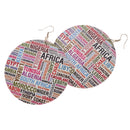 thnic African Women Lady Round Wooden Tribal Drop Dangle Hook Earrings African Lady Women Punk Fashion