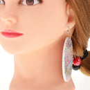thnic African Women Lady Round Wooden Tribal Drop Dangle Hook Earrings African Lady Women Punk Fashion