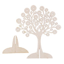 40 Hole Wooden Jewelry Tree Display Stand Organizer Holder Show Rack 20x23cm