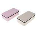 Multi-layer Cute PU Leather Portable Jewelry Storage Display Case Box Beige