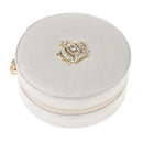 Multi-layer PU Leather Portable Jewelry Storage Display Case Box Light White