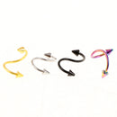 16pcs Multicolor Nose Piercing Jewelry Spiral Helix Ear Stud Lip Nose Open Hoop Ring