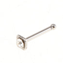 14pcs Mixed Style Clear Rhinestone Ball End Nose Pin Stud Rings Piercing