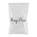 6PCS Silver Stainless Steel Crystal Piercing Jewelry Nose Ring Stud Ring Hoops