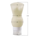 3pcs Silicone Travel Separated Bottle - 100ml - for Lotion Shampoo Cosmetic Liquids Sample - White+Skin+Light Blue
