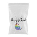 Stainless Steel Rainbow Pride Yin Yang Pendant Ball Chain Necklace LGBT Gay Lesbian Jewelry