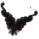 Vintage Gothic Black Lace Spider Choker Collar Necklace Halloween Accessory