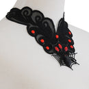 Vintage Gothic Black Lace Spider Choker Collar Necklace Halloween Accessory