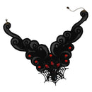 Vintage Gothic Black Lace Spider Choker Collar Necklace Halloween Accessory