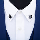 Round Black Badge Collar Pin Justice Scale Pattern Men Women Shirt Brooch Wedding Party Decoration Jewelry
