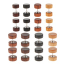 4 Pairs Natural Wood Mens Womens Stud Earrings Ear Plugs Tunnel 16 Gauge