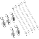 10Pcs 10mm Ball Magnetic Lobster Clasp Extender Chain Jewelry Making Silver