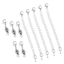 10Pcs 7mm Ball Magnetic Lobster Clasp Extender Chain Jewelry Making Silver