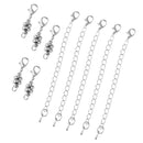 10Pcs 7mm Ball Magnetic Lobster Clasp Extender Chain Jewelry Making Silver