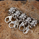 10Pcs 7mm Ball Magnetic Lobster Clasp Extender Chain Jewelry Making Silver