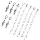 10 Pieces 6mm Cylinder Magnetic Lobster Clasp Extender Chain Jewelry Making