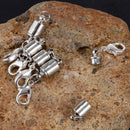 10 Pieces 6mm Cylinder Magnetic Lobster Clasp Extender Chain Jewelry Making