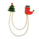 Unique Jewelry Christmas Lapel Pin Suit Corsage Tassel Chain Brooch Pin